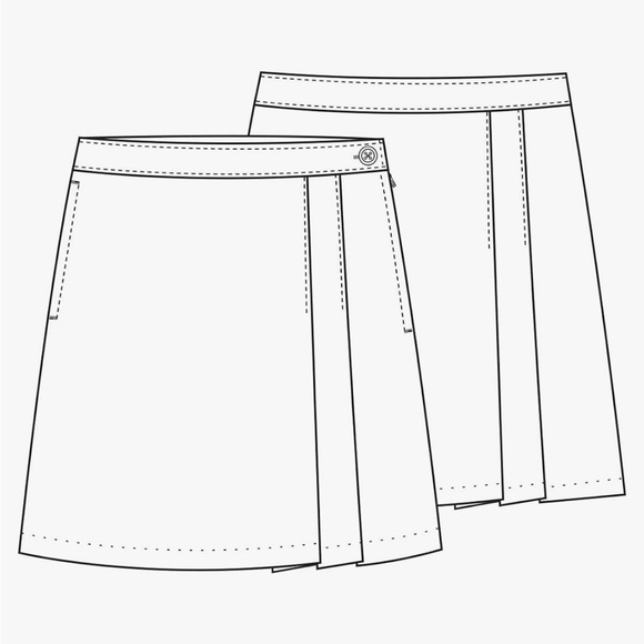 Classroom School Uniform Girl's Double-Pleated Scooter Skirt, Dark Navy - Picture 2 of 7